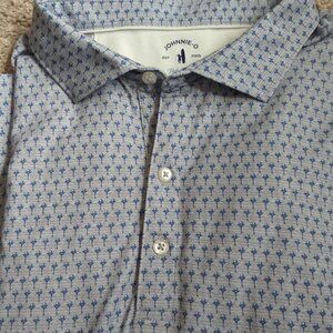 JOHNNIE-O Top Shelf Polo Shirt Men's XL Blue Lightweight Golf Logo-lpb28
